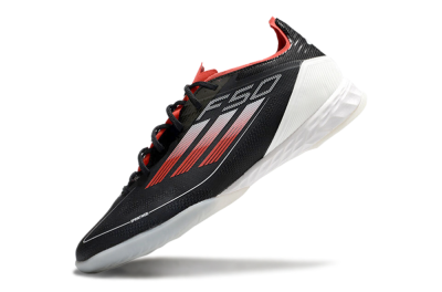 Men's Adidas F50 Pro IC Indoor & Futsal Low-Tops Football Shoes - Black/Red/White