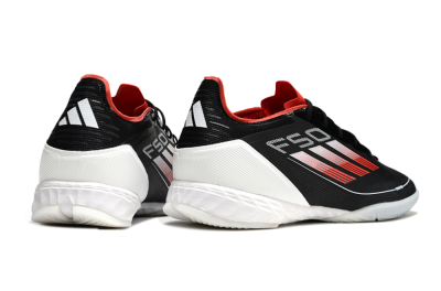 Men's Adidas F50 Pro IC Indoor & Futsal Low-Tops Football Shoes - Black/Red/White
