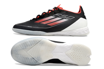 Men's Adidas F50 Pro IC Indoor & Futsal Low-Tops Football Shoes - Black/Red/White