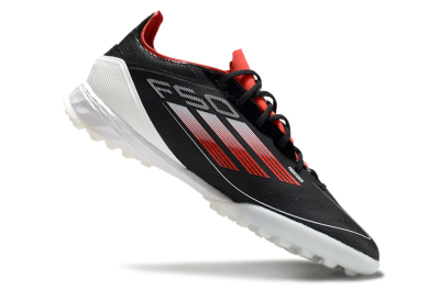 Men's Adidas F50 Pro TF Artificial Turf Low-Tops Football Shoes - Black/Red/White