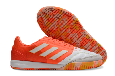 Men's Adidas Top Sala Competition IC Indoor & Futsal Low-Tops Football Shoes - White/Red/Yellow