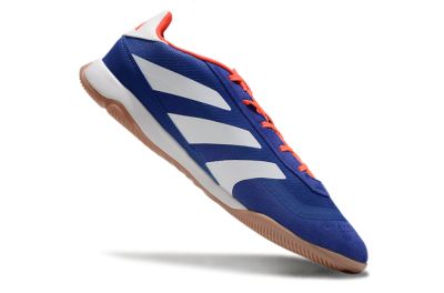 Men's Adidas Predator 24 Elite IC Indoor & Futsal Low-Tops Football Shoes - Blue/White/Brown