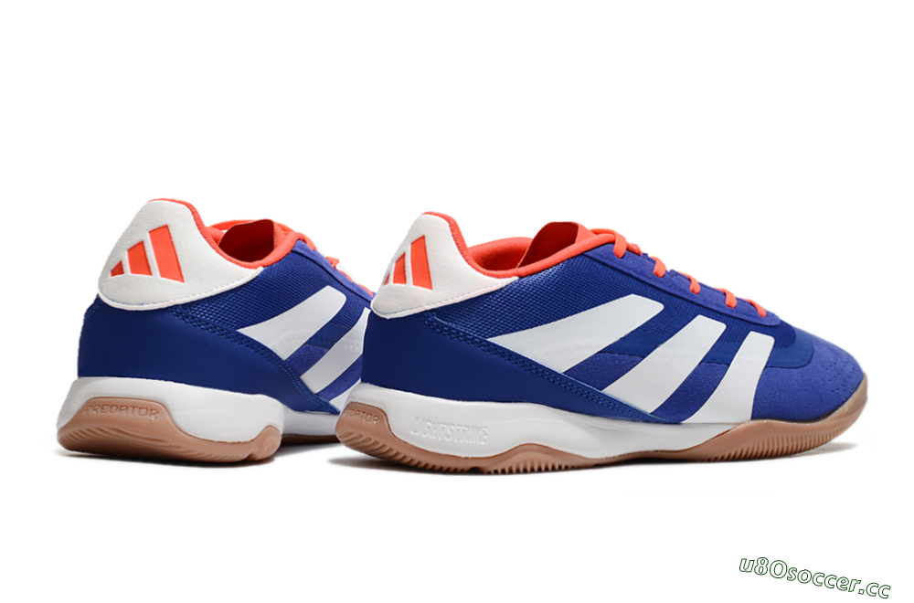 Men's Adidas Predator 24 Elite IC Indoor & Futsal Low-Tops Football Shoes - Blue/White/Brown 6