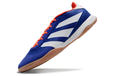 Men's Adidas Predator 24 Elite IC Indoor & Futsal Low-Tops Football Shoes - Blue/White/Brown
