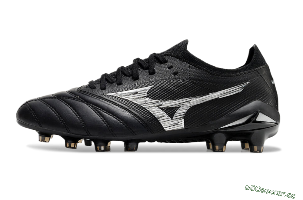 Men's Mizuno Morelia Neo 4 FG Firm Ground Low-Tops Football Boots - Black/White 0