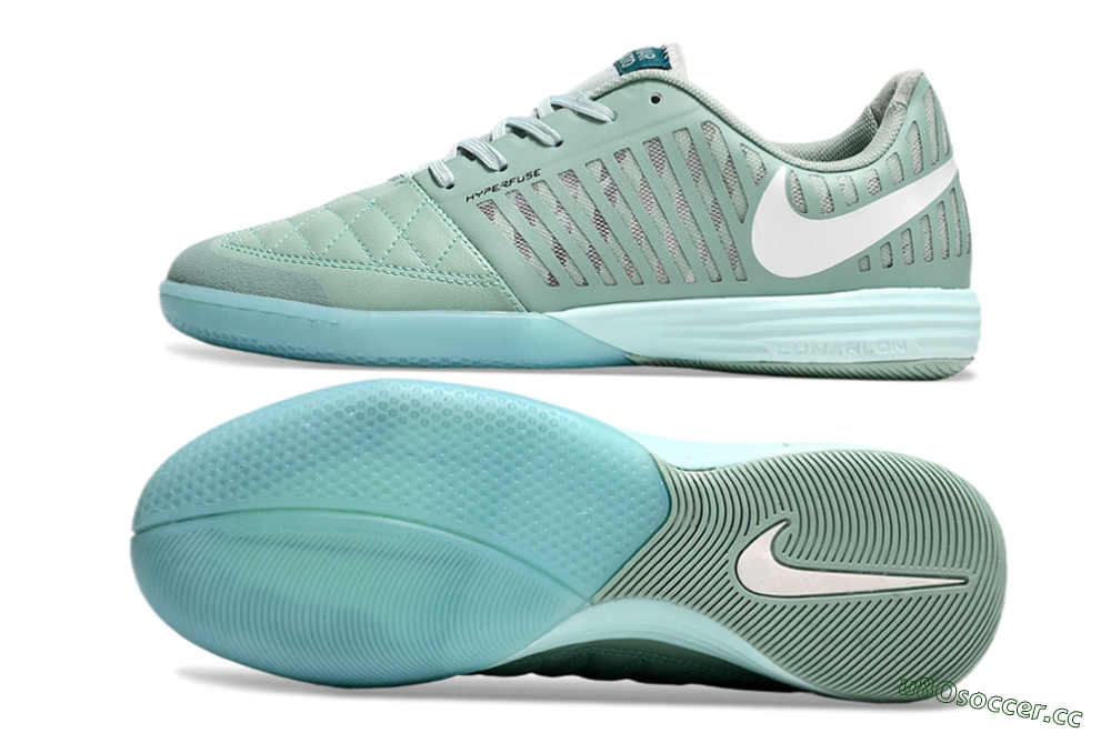 Unisex Nike Lunar Gato 2 IC Indoor & Futsal Low-Tops Football Shoes - Jade/White 1