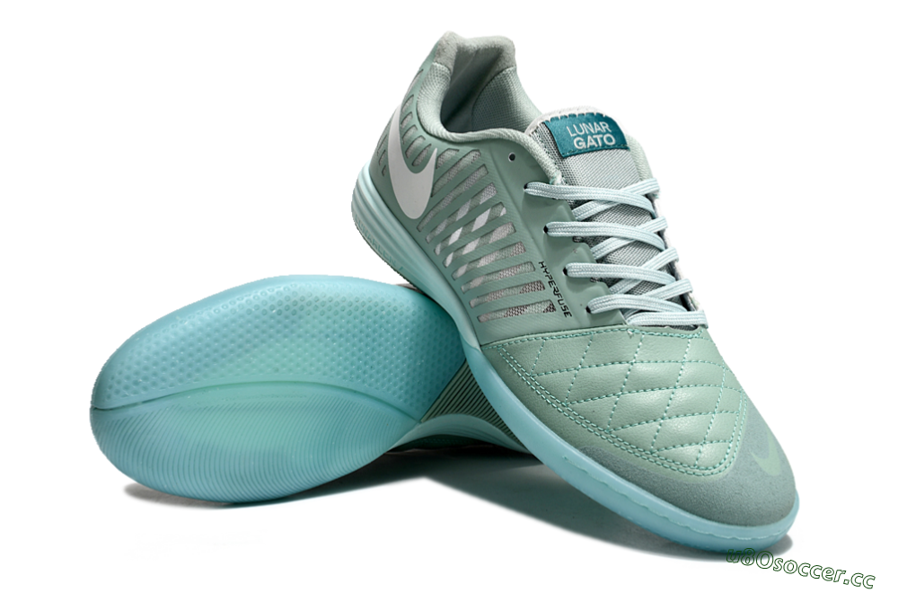 Unisex Nike Lunar Gato 2 IC Indoor & Futsal Low-Tops Football Shoes - Jade/White 3