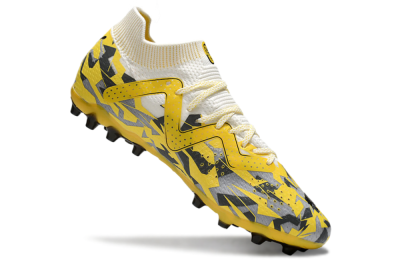 Unisex Puma Future Ultimate MG Multi Ground Low-Tops Football Boots - Yellow/White/Grey