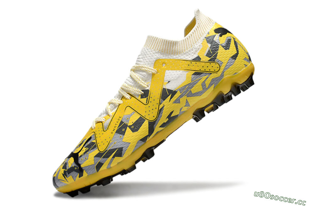 Unisex Puma Future Ultimate MG Multi Ground Low-Tops Football Boots - Yellow/White/Grey 6
