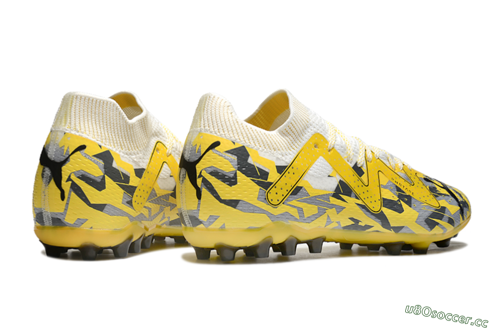 Unisex Puma Future Ultimate MG Multi Ground Low-Tops Football Boots - Yellow/White/Grey 7