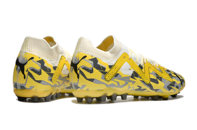 Unisex Puma Future Ultimate MG Multi Ground Low-Tops Football Boots - Yellow/White/Grey