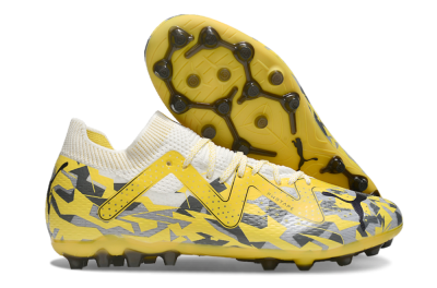 Unisex Puma Future Ultimate MG Multi Ground Low-Tops Football Boots - Yellow/White/Grey