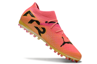 Unisex Puma Future Ultimate MG Multi Ground Low-Tops Football Boots - Pink/Black/Yellow