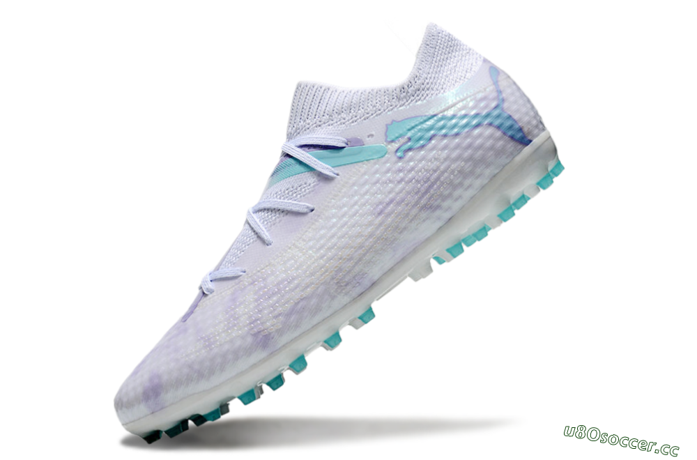 Unisex Puma Future Ultimate MG Multi Ground Low-Tops Football Boots - Beige/Jade/Purple 5