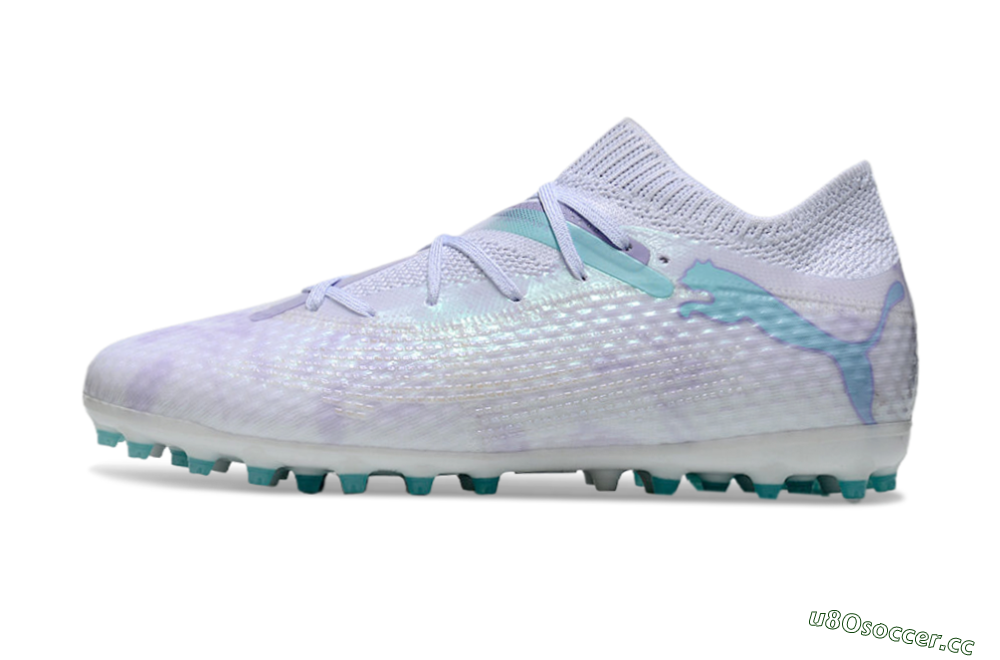 Unisex Puma Future Ultimate MG Multi Ground Low-Tops Football Boots - Beige/Jade/Purple 0