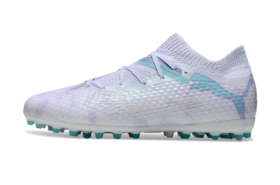 Unisex Puma Future Ultimate MG Multi Ground Low-Tops Football Boots - Beige/Jade/Purple