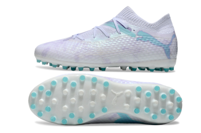 Unisex Puma Future Ultimate MG Multi Ground Low-Tops Football Boots - Beige/Jade/Purple
