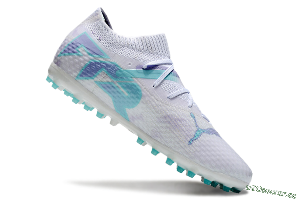 Unisex Puma Future Ultimate MG Multi Ground Low-Tops Football Boots - Beige/Jade/Purple 4