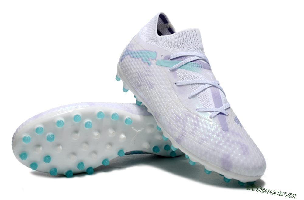 Unisex Puma Future Ultimate MG Multi Ground Low-Tops Football Boots - Beige/Jade/Purple 3
