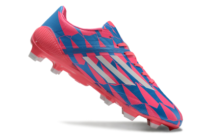 Men's Adidas F50 Elite FG Firm Ground Low-Tops Football Boots - Blue/Red/Silver