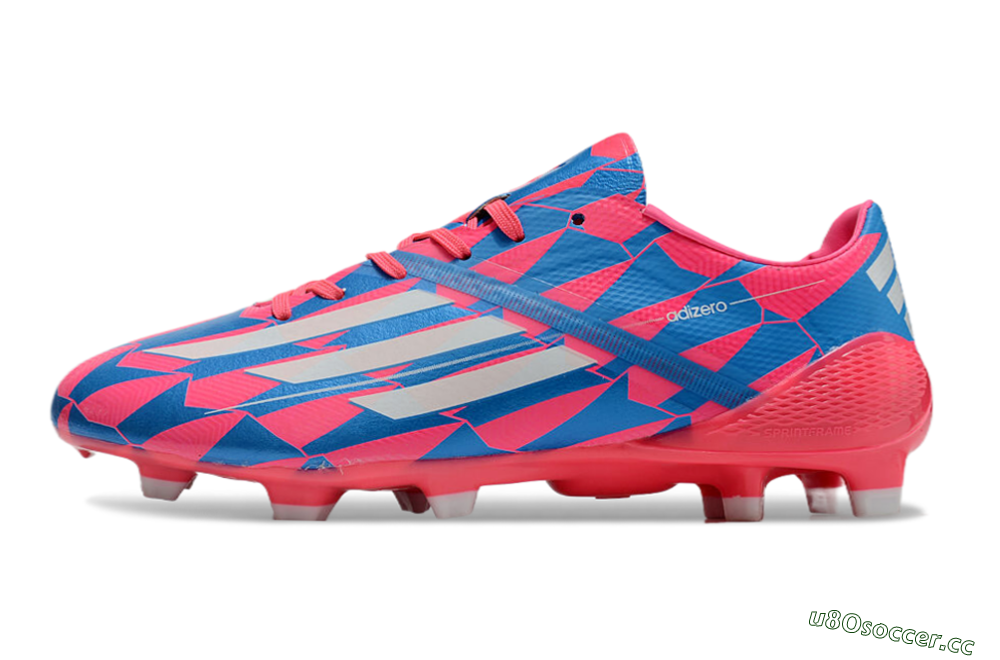 Men's Adidas F50 Elite FG Firm Ground Low-Tops Football Boots - Blue/Red/Silver 0