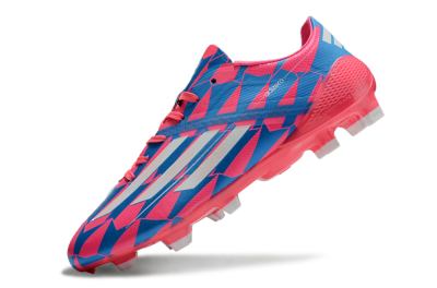 Men's Adidas F50 Elite FG Firm Ground Low-Tops Football Boots - Blue/Red/Silver