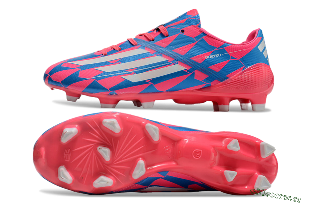 Men's Adidas F50 Elite FG Firm Ground Low-Tops Football Boots - Blue/Red/Silver 1
