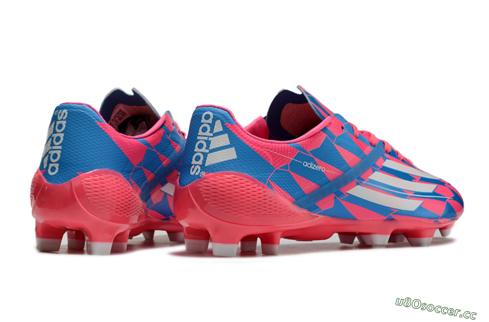 Men's Adidas F50 Elite FG Firm Ground Low-Tops Football Boots - Blue/Red/Silver 6