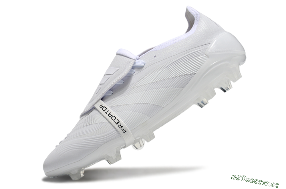 Unisex Adidas Predator Elite Foldover Tongue FG Firm Ground Low-Tops Football Boots - White/Silver 5