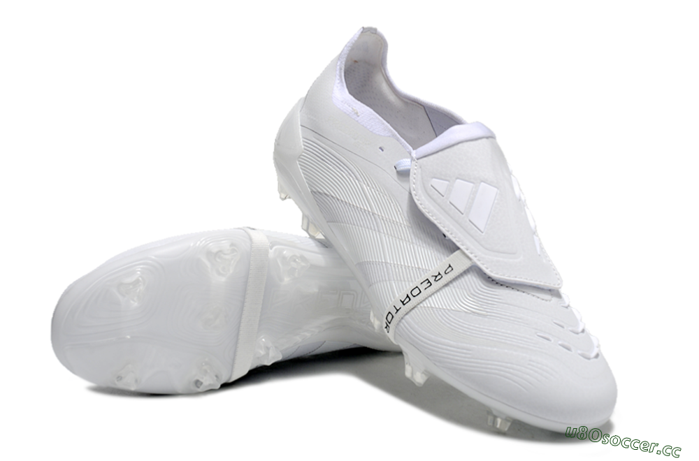 Unisex Adidas Predator Elite Foldover Tongue FG Firm Ground Low-Tops Football Boots - White/Silver 3