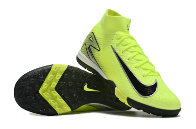 Unisex Nike Air Zoom Mercurial Superfly 10 Elite TF Artificial Turf High-Tops Football Shoes - Yellow/Black/Silver
