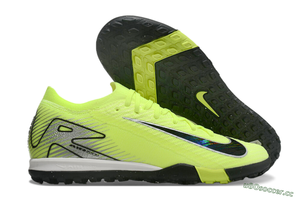 Unisex Nike Air Zoom Mercurial Vapor 16 Elite TF Artificial Turf Low-Tops Football Shoes - Yellow/Black/Silver 2
