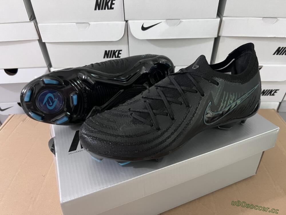Men's Nike Phantom Luna Elite NU FG Firm Ground Low-Tops Football Boots - Black/Blue