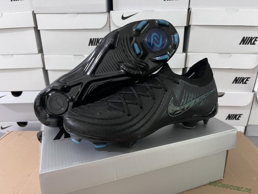 Men's Nike Phantom Luna Elite NU FG Firm Ground Low-Tops Football Boots - Black/Blue