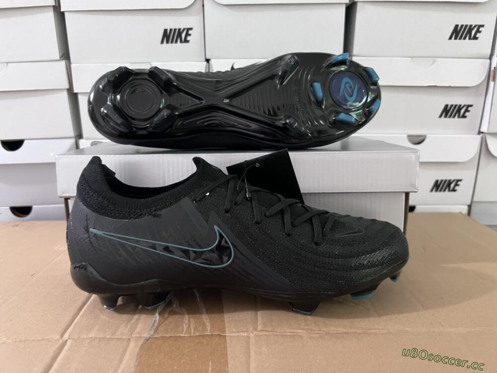 Men's Nike Phantom Luna Elite NU FG Firm Ground Low-Tops Football Boots - Black/Blue