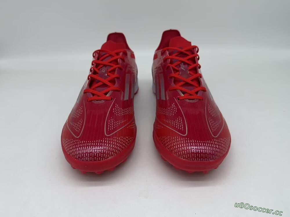 Men's Adidas F50 Pro TF Artificial Turf Low-Tops Football Shoes - Red/Silver/White