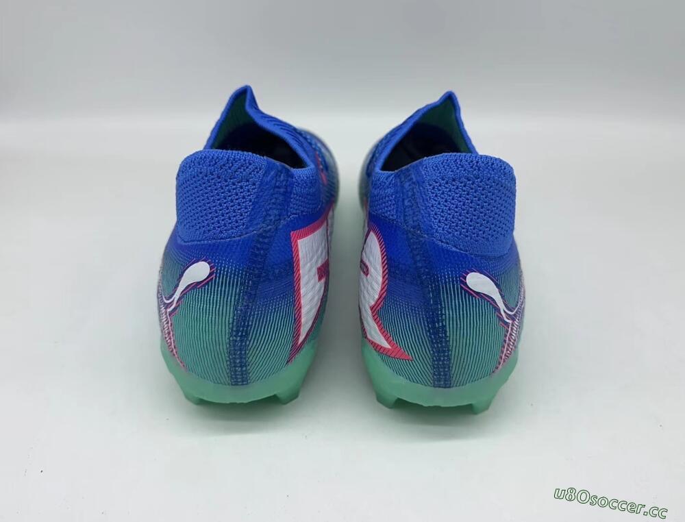 Men's Puma Future Ultimate FG Firm Ground Low-Tops Football Boots - Jade/Blue/Red
