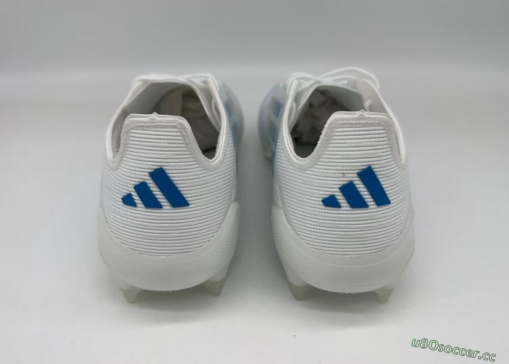 Men's Adidas F50 Elite FG Firm Ground Low-Tops Football Boots - White/Silver/Blue