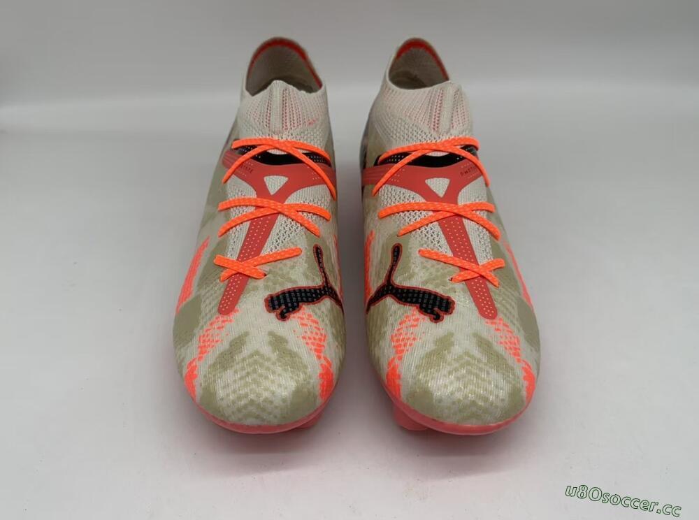 Men's Puma Future 7 Ultimate FG Firm Ground Low-Tops Football Boots - Beige/Black/Brown