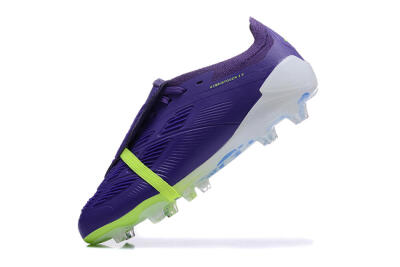 Men's Adidas Predator Elite Foldover Tongue FG Firm Ground Low-Tops Football Boots - Purple/Yellow/White