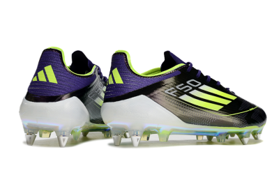 Men's Adidas F50 Elite SG Soft Ground Low-Tops Football Boots - Purple/Yellow/Gold