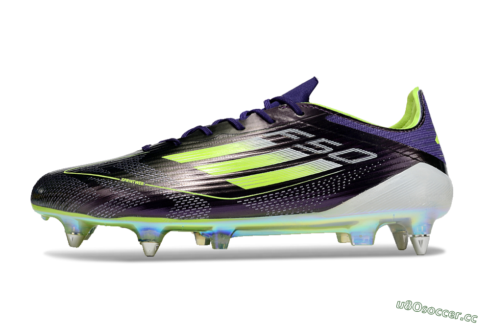 Men's Adidas F50 Elite SG Soft Ground Low-Tops Football Boots - Purple/Yellow/Gold 0