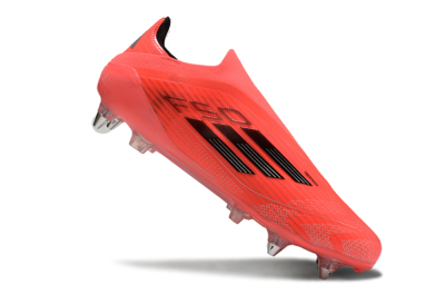 Men's Adidas F50 Elite Laceless SG Soft Ground Low-Tops Football Boots - Red/Black/Silver