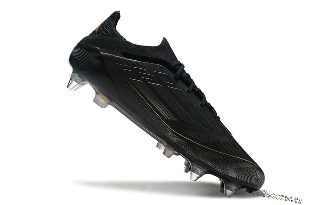 Men's Adidas F50 Elite SG Soft Ground Low-Tops Football Boots - Black/Silver/Gold 4