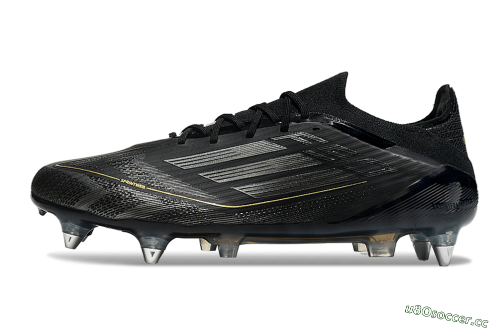 Men's Adidas F50 Elite SG Soft Ground Low-Tops Football Boots - Black/Silver/Gold 0