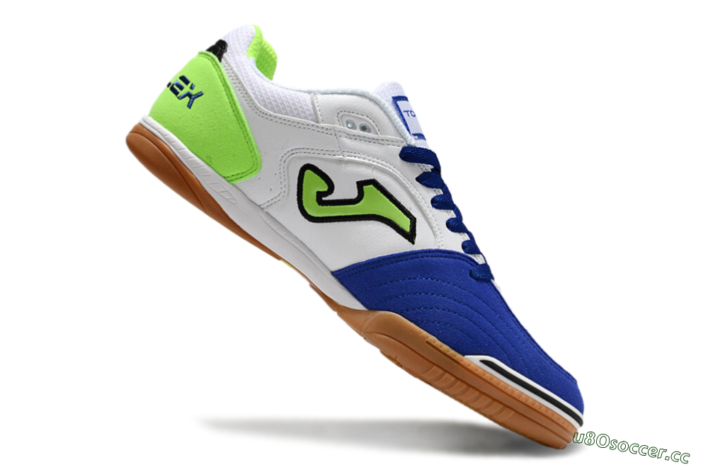 Men's Joma Top Flex 920 IC Indoor & Futsal Low-Tops Football Shoes - White/Blue/Yellow 4