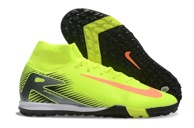Men's Nike Air Zoom Mercurial Superfly 10 Elite TF Artificial Turf High-Tops Football Shoes - Yellow/Orange/Silver/White