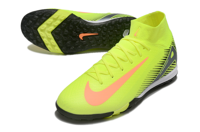 Men's Nike Air Zoom Mercurial Superfly 10 Elite TF Artificial Turf High-Tops Football Shoes - Yellow/Orange/Silver/White