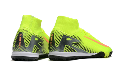 Men's Nike Air Zoom Mercurial Superfly 10 Elite TF Artificial Turf High-Tops Football Shoes - Yellow/Orange/Silver/White