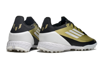 Men's Adidas F50 Pro TF Artificial Turf Low-Tops Football Shoes - Gold/White/Black